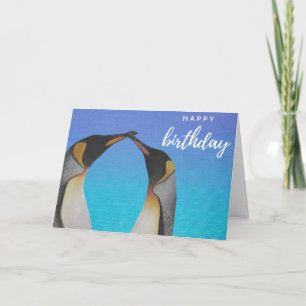 Pinguïn verjaardagskaart kaart