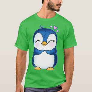 Pinguïn verlegen vingers t-shirt