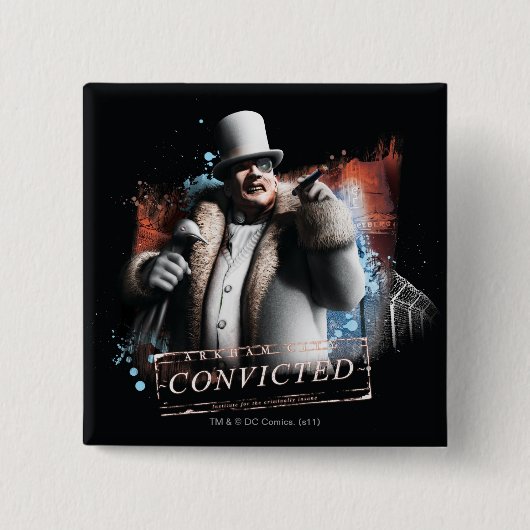 Pinguïn - veroordeeld vierkante button 5,1 cm (Voorkant)