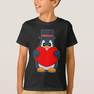 Pinguïn Verzorgings Hart Huwelijk T-shirt