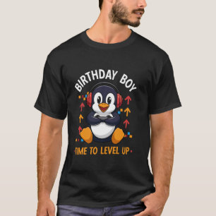Pinguïn Video Gamer Tijd om Niveau te Verbeteren V T-shirt