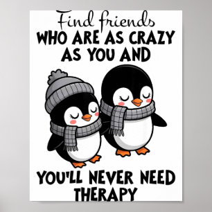 Pinguïn vindt vrienden die even gek zijn als jij & poster