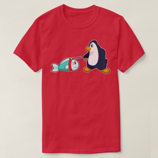 Pinguïn Vis 2 T-shirt (Design voorkant)