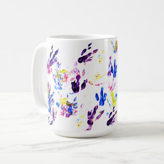 pinguïn voetafdrukken koffiemok (Voorkant links)