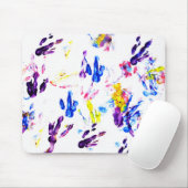 pinguïn voetafdrukken muismat (Met muis)