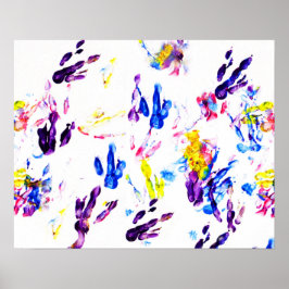 pinguïn voetafdrukken poster