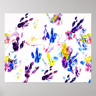 pinguïn voetafdrukken poster