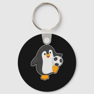 Pinguïn Voetbalspeler Voetbal Sport Sleutelhanger