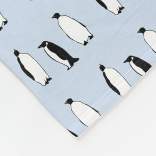 Pinguïn Vogel Blauw Arctisch Dier Polar Winter Fleece Deken