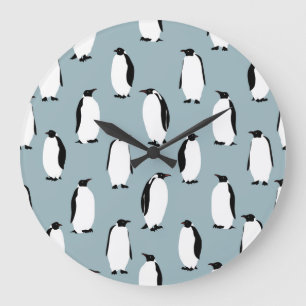 Pinguïn Vogel Dier Schattige Patroon Grote Klok