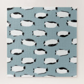 Pinguïn Vogel Dier Schattige Patroon Legpuzzel (Horizontaal)