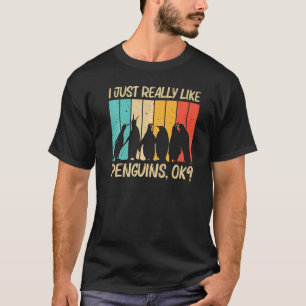 Pinguïn voor mannen Pinguïns Reiderretro T-shirt