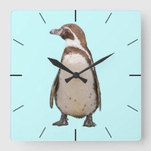 Pinguïn Wandklok Vierkante Klok