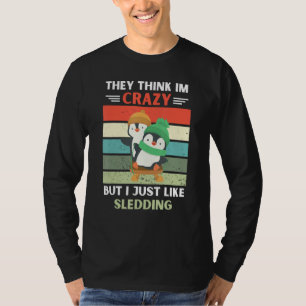 Pinguïn Ze Denken Dat Ik Gek Ben Maar Ik Hou Gewoo T-shirt