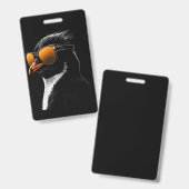 Pinguïn zonnebril badge (Front & Back)