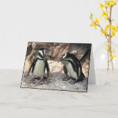 Pinguïnen Kaart (Gele Bloem)