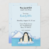 Pinguïnfamilie Kaart (Voorkant / Achterkant)