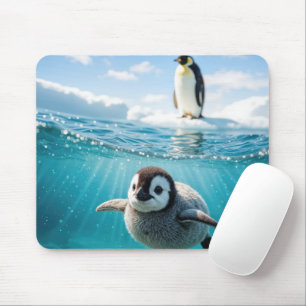 Pinguïnkuiken Zwemt In Arctisch Water Muismat