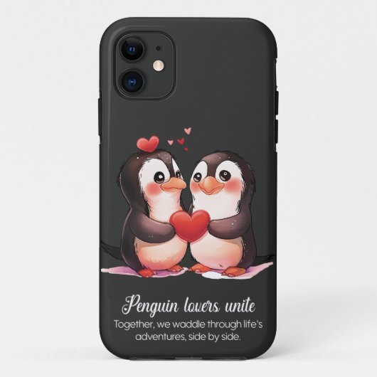 Pinguïnliefhebbers - Valentijnsdag special Case-Mate iPhone Case (Achterkant)