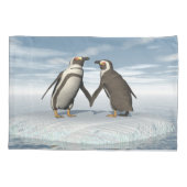 Pinguïnpaar Kussensloop (Achterkant)