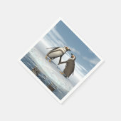 Pinguïnpaar Servetten (Hoek)