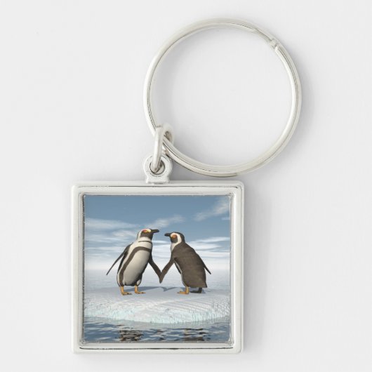 Pinguïnpaar Sleutelhanger (Voorkant)