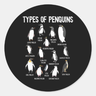 Pinguïnpinguïns van de wereld Soorten pinguïns Ronde Sticker