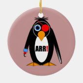 pinguïnpiraat keramisch ornament (Achterkant)