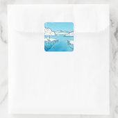 Pinguïnproducten Vierkante Sticker (Tas)