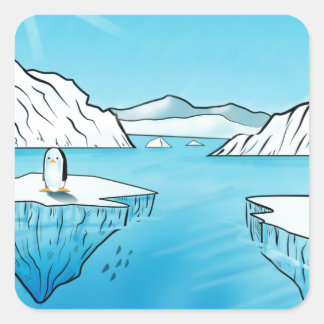 Pinguïnproducten Vierkante Sticker