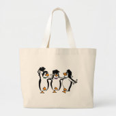 Pinguïns afstuderen grote tote bag (Voorkant)