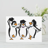 Pinguïns afstuderen kaart (Staand voorkant)
