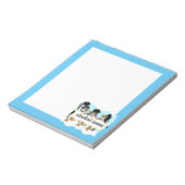 Pinguïns afstuderen met banner notitieblok (Gedraaid)