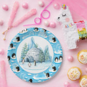 Pinguïns bij Bord speelpapier (Feest)