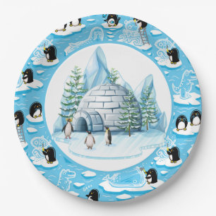 Pinguïns bij Bord speelpapier