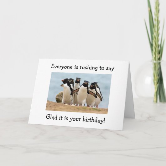 PINGUÏNS BLIJ "U" R 40 EN DAT ZE NIET KAART (Voorkant)