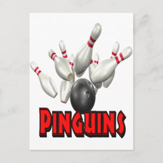 Pinguins Bowling Briefkaart