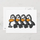 pinguïns briefkaart (Voorkant / Achterkant)