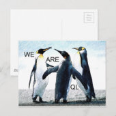 pinguïns briefkaart (Voorkant / Achterkant)