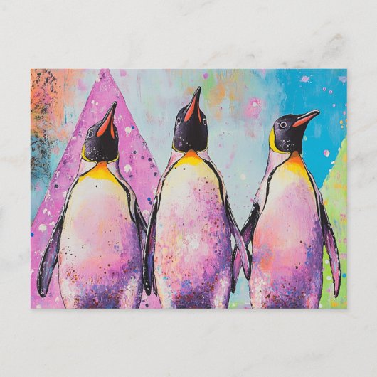 pinguïns briefkaart (Voorkant)