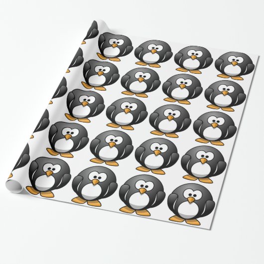 pinguïns cadeaupapier (Uitgerold)