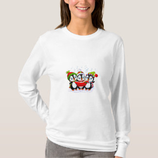Pinguïns Caroling Kerstmis T-shirt