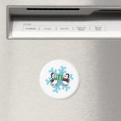 Pinguïns "Cool Yule" Magneet (Insitu (Vaatwasser))
