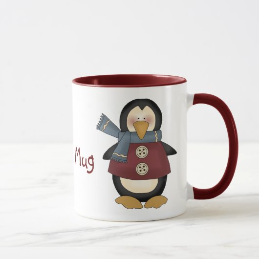 Pinguins Custom Mok (Rechts)