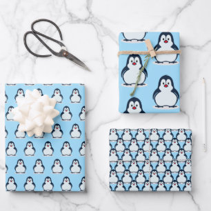 Pinguïns Design Wrapping Paper Set