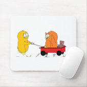 Pinguïns die in een Wagon spelen Muismat (Met muis)