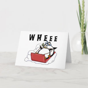 Pinguïns die overhemden en cadeautjes verbergen feestdagen kaart