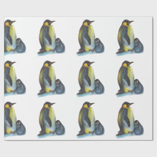 pinguïns die papier met matte overvullen