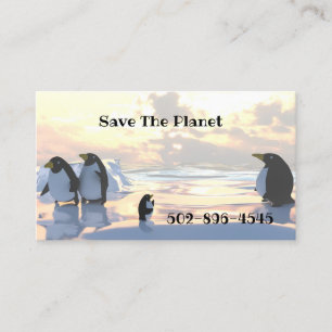 pinguïns die zich ontspannen op een ijsschots visitekaartje