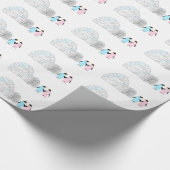 Pinguïns en iglo cadeaupapier (Hoek)